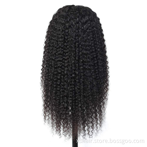 New Design Lace Closure Kinky Straight Jerry Curl Indian 100% Bang Lace front Wig Human Hair